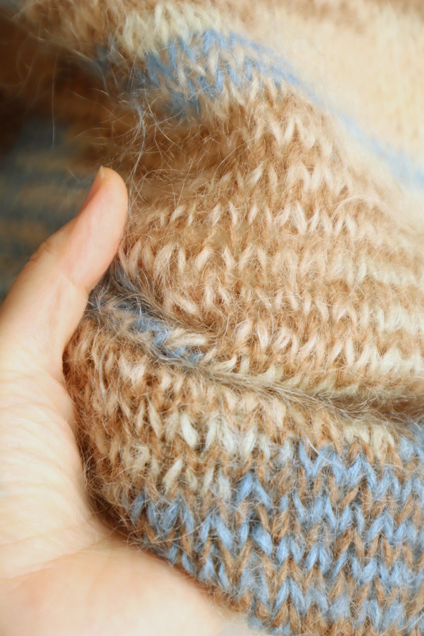 1980s Hand-Knit Soft Mohair Sweater
