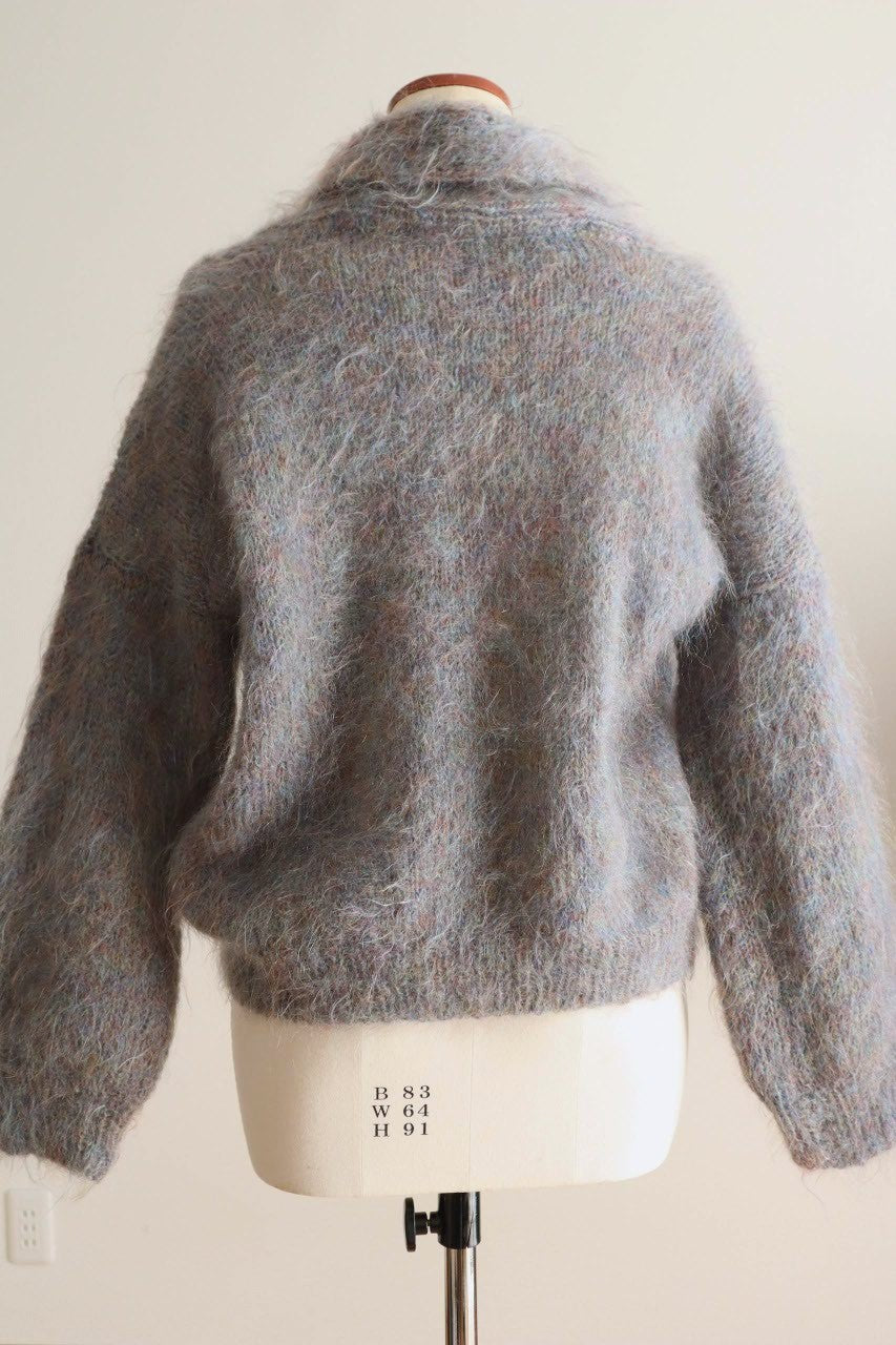 1980s Hand-Knit Iridescent Mohair Sweater