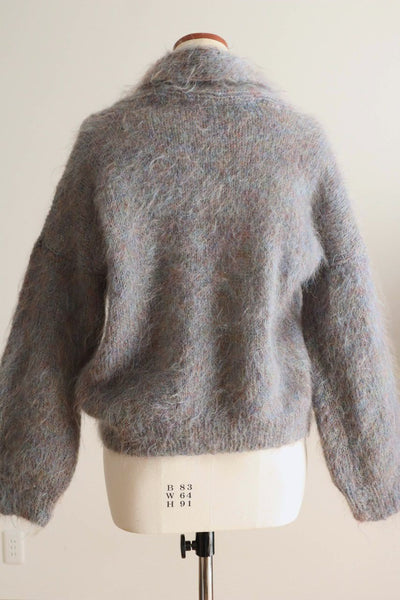 1980s Hand-Knit Iridescent Mohair Sweater