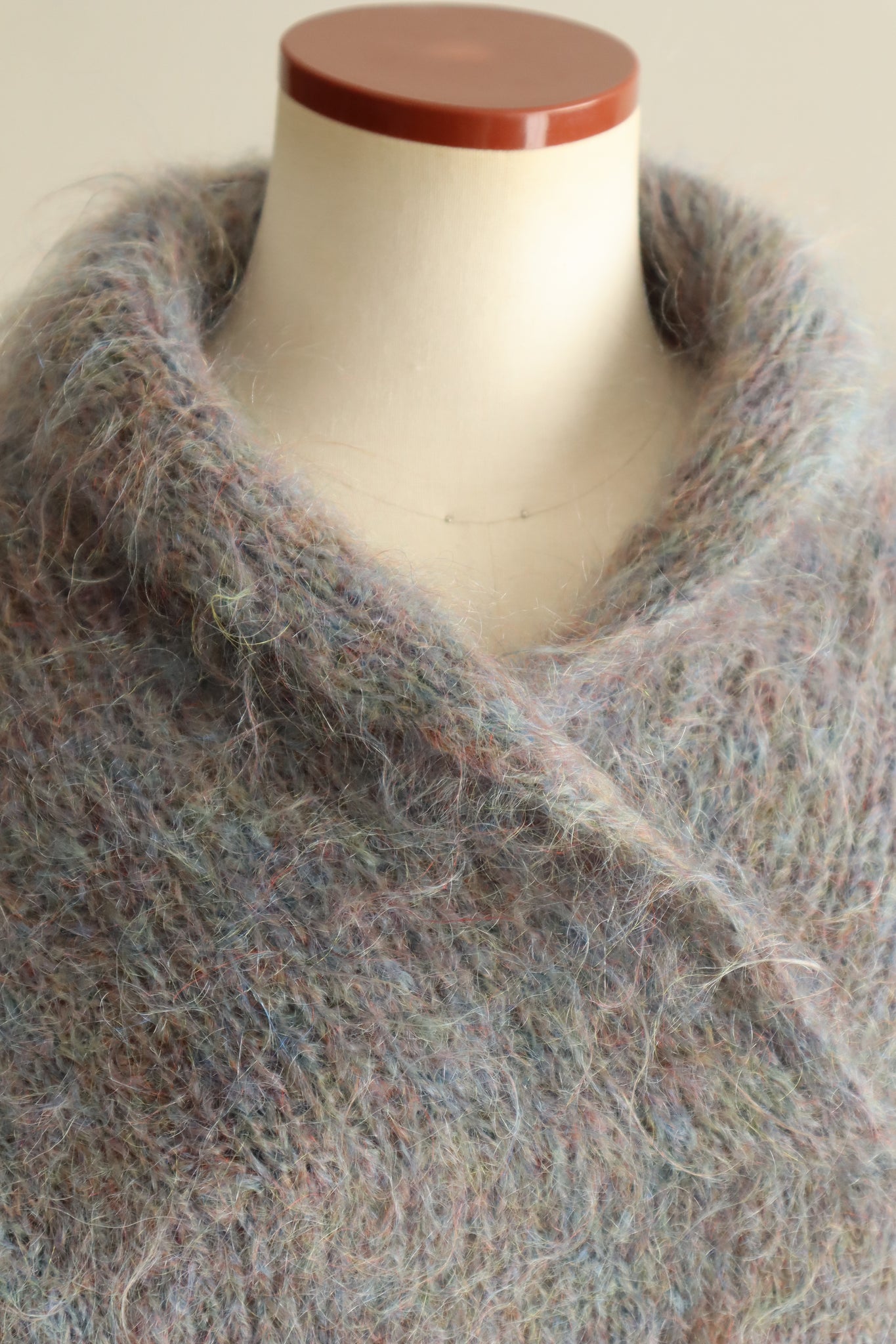 1980s Hand-Knit Iridescent Mohair Sweater