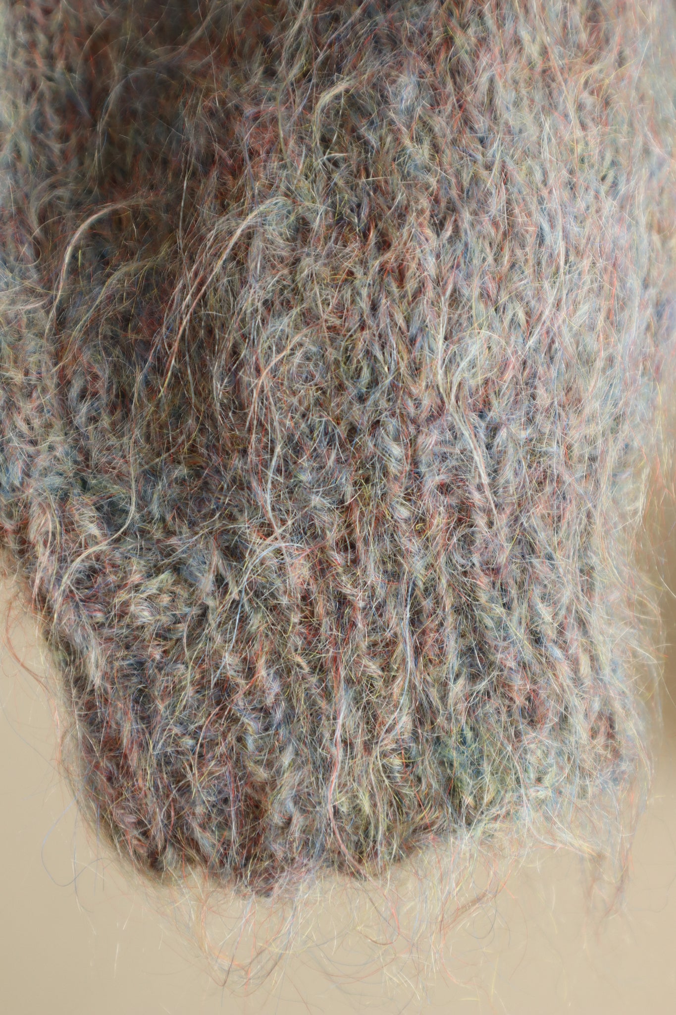 1980s Hand-Knit Iridescent Mohair Sweater