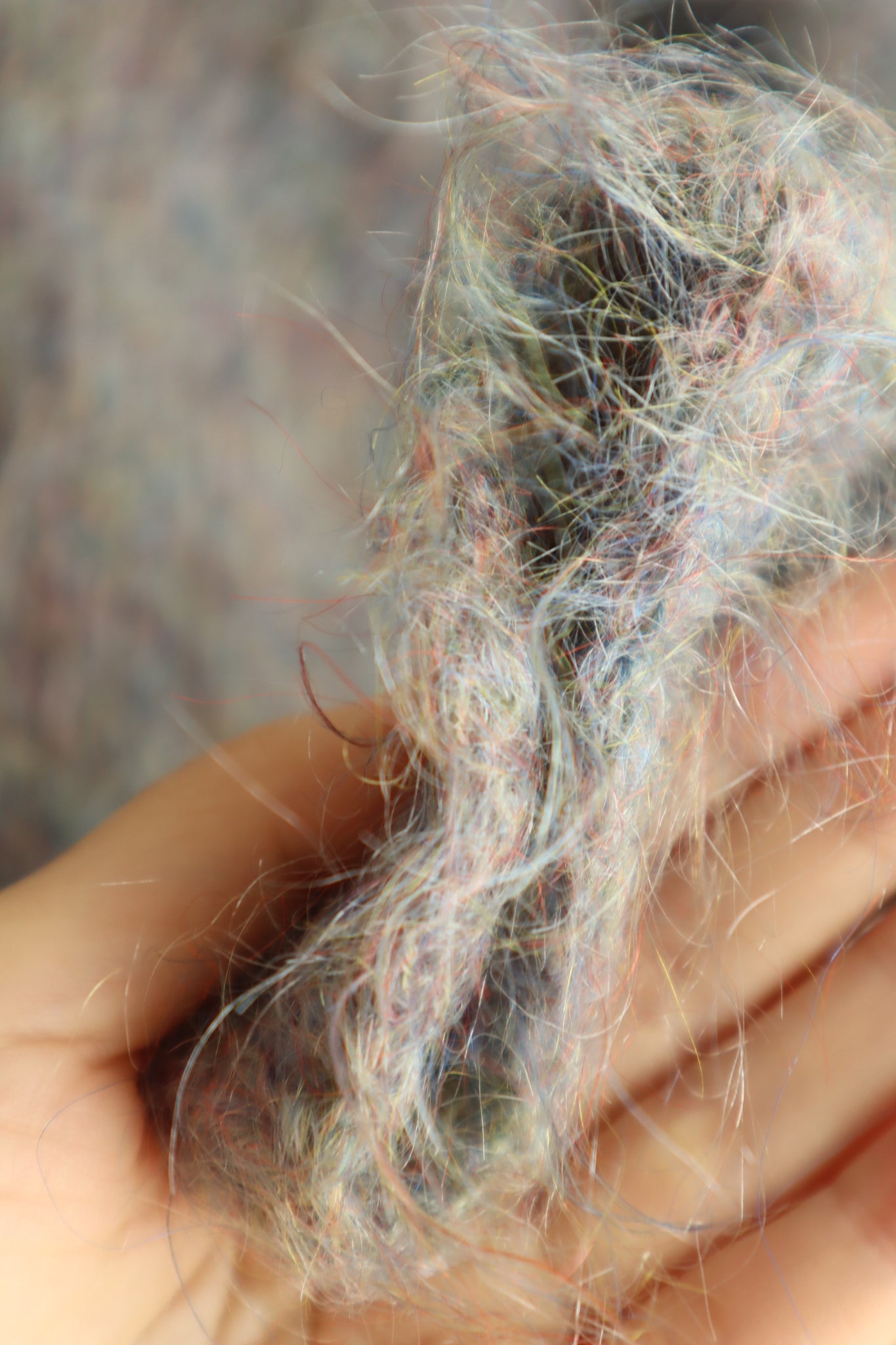 1980s Hand-Knit Iridescent Mohair Sweater