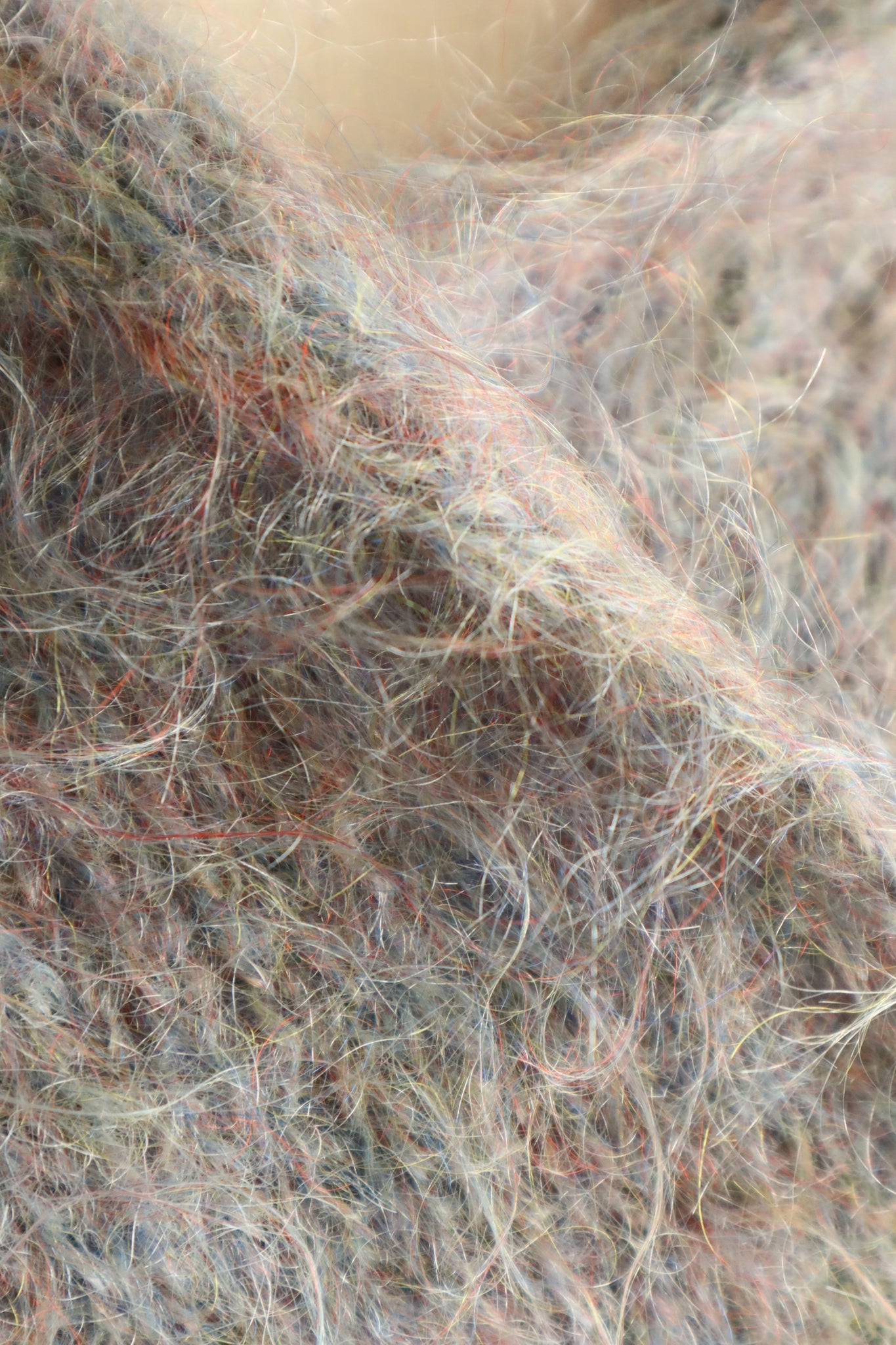 1980s Hand-Knit Iridescent Mohair Sweater