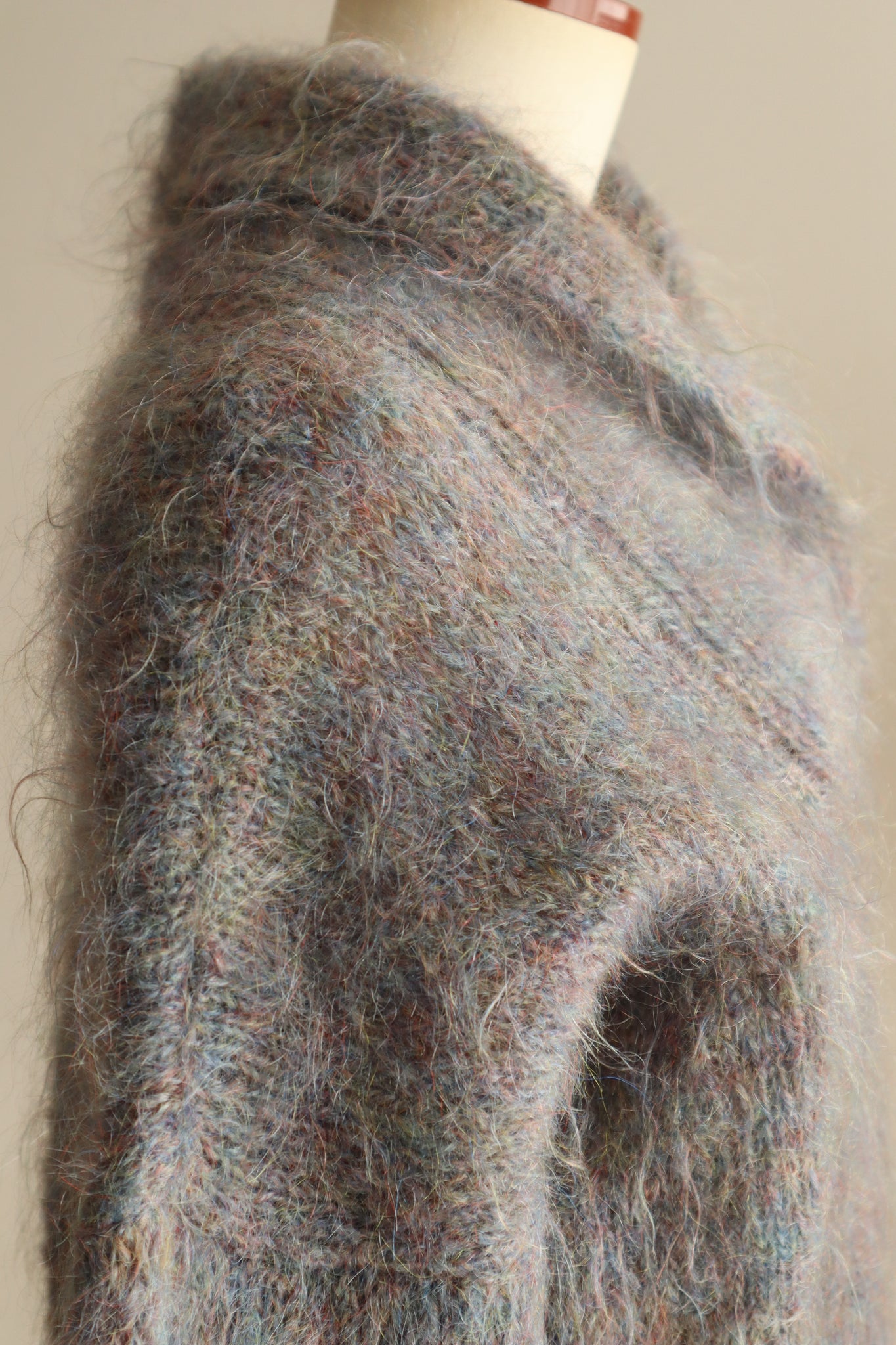 1980s Hand-Knit Iridescent Mohair Sweater