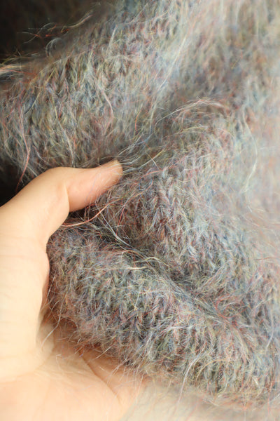 1980s Hand-Knit Iridescent Mohair Sweater