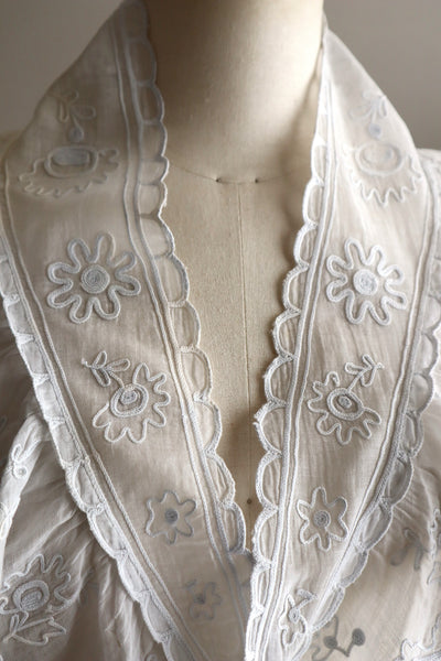 1900s French Cornely Tambour Embroidered Cape Collar