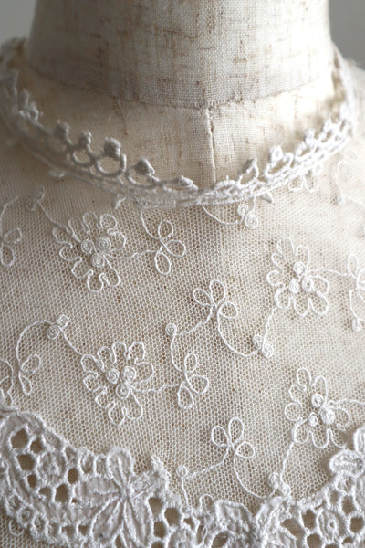 1910s–1920s Embroidered Tulle Lace Collar
