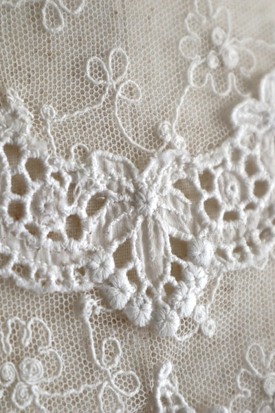 1910s–1920s Embroidered Tulle Lace Collar