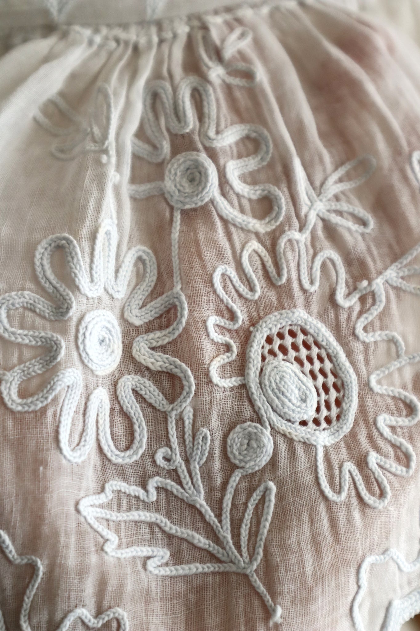 1900s French Cornely Tambour Embroidered Cape Collar
