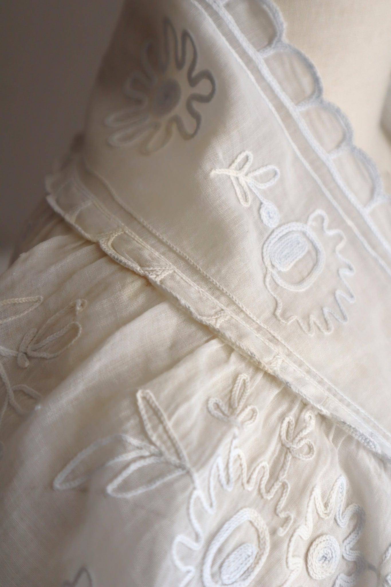 1900s French Cornely Tambour Embroidered Cape Collar