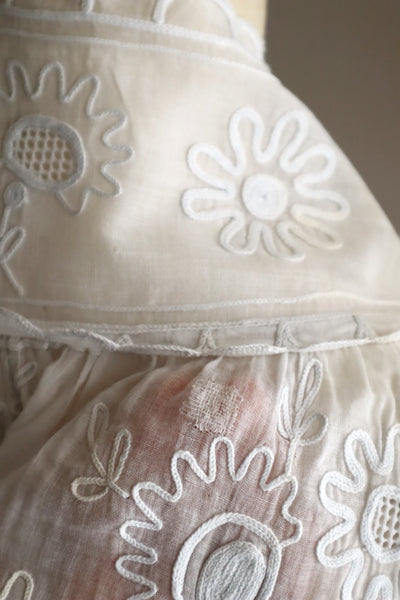 1900s French Cornely Tambour Embroidered Cape Collar