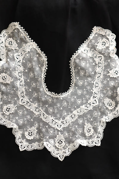 1910s–1920s Embroidered Tulle Lace Collar