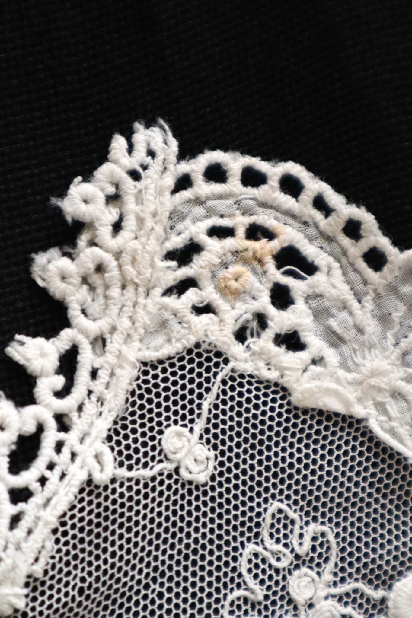 1910s–1920s Embroidered Tulle Lace Collar