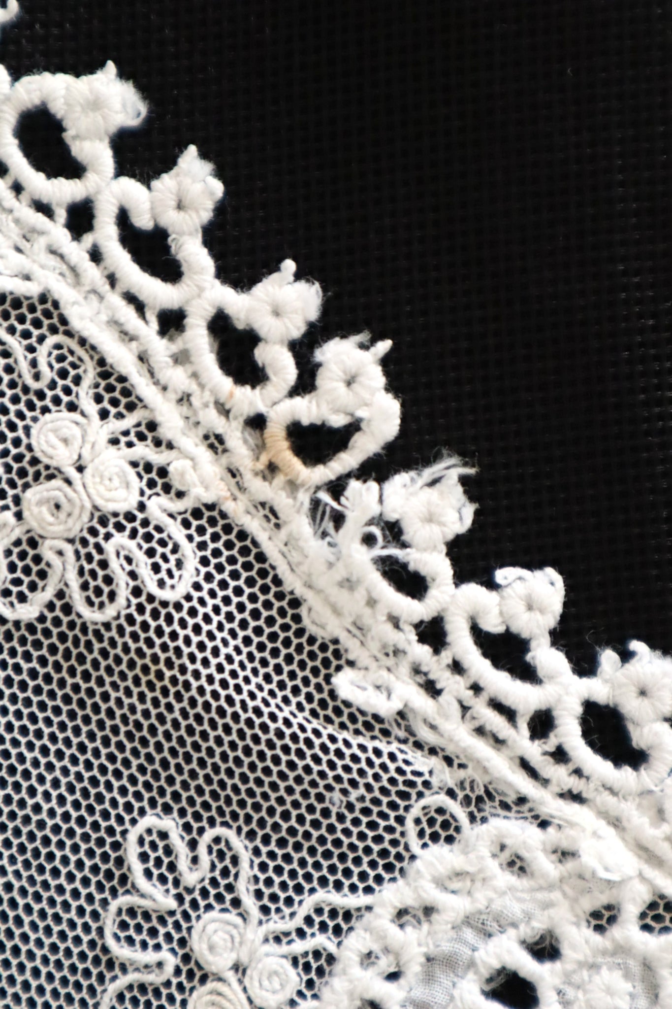 1910s–1920s Embroidered Tulle Lace Collar