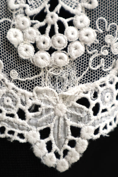 1910s–1920s Embroidered Tulle Lace Collar