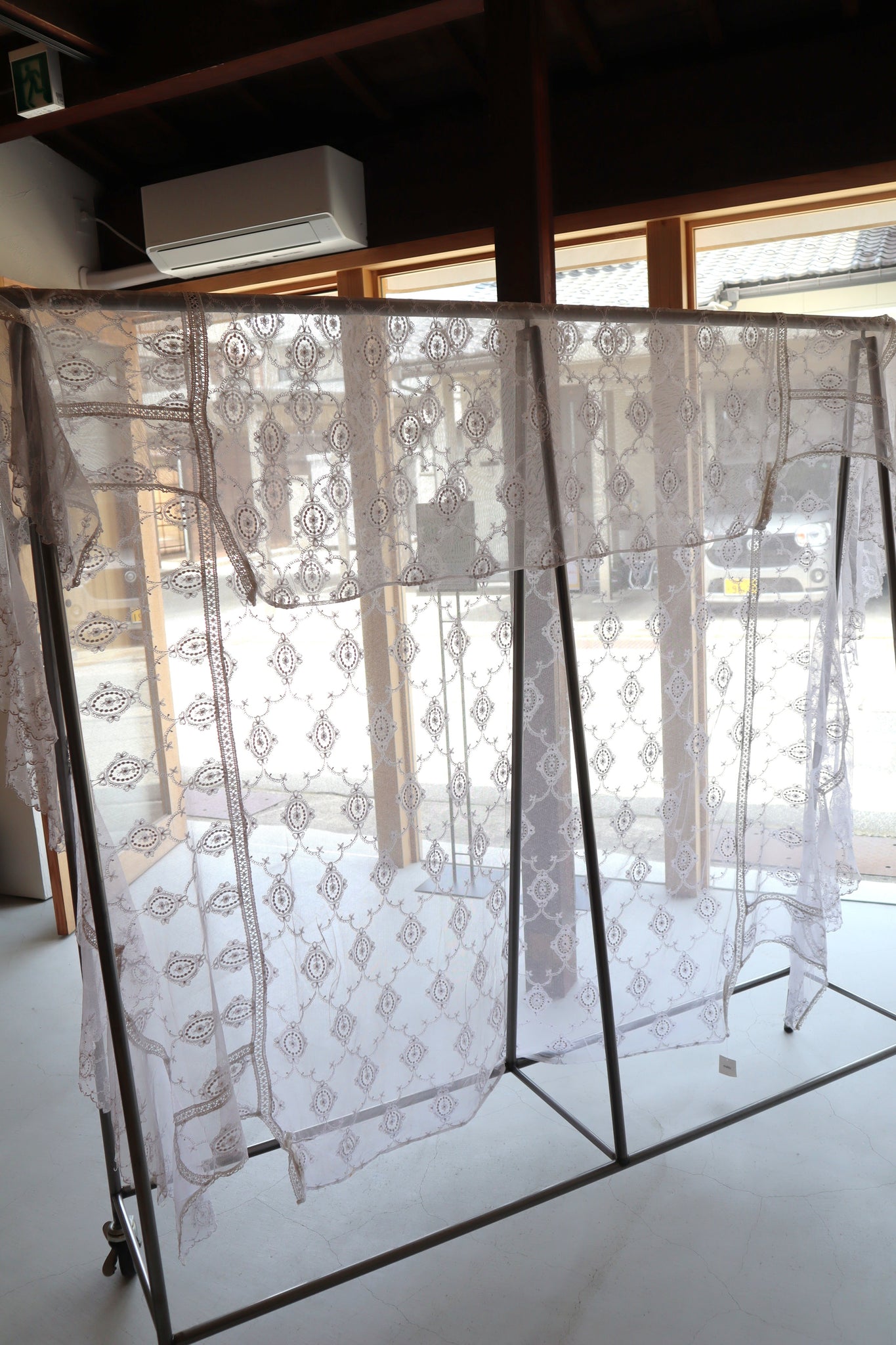 1910s French Tulle Lace Bed Cover