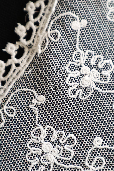 1910s–1920s Embroidered Tulle Lace Collar