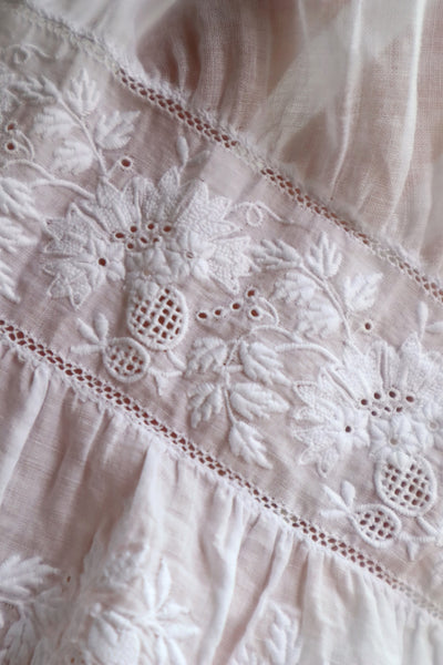 1910s Edwardian Needle Embroideries Cotton Blouse