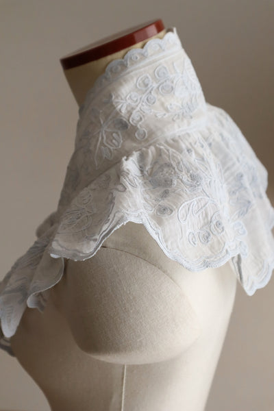 1900s French Cornely Tambour Embroidered Collar