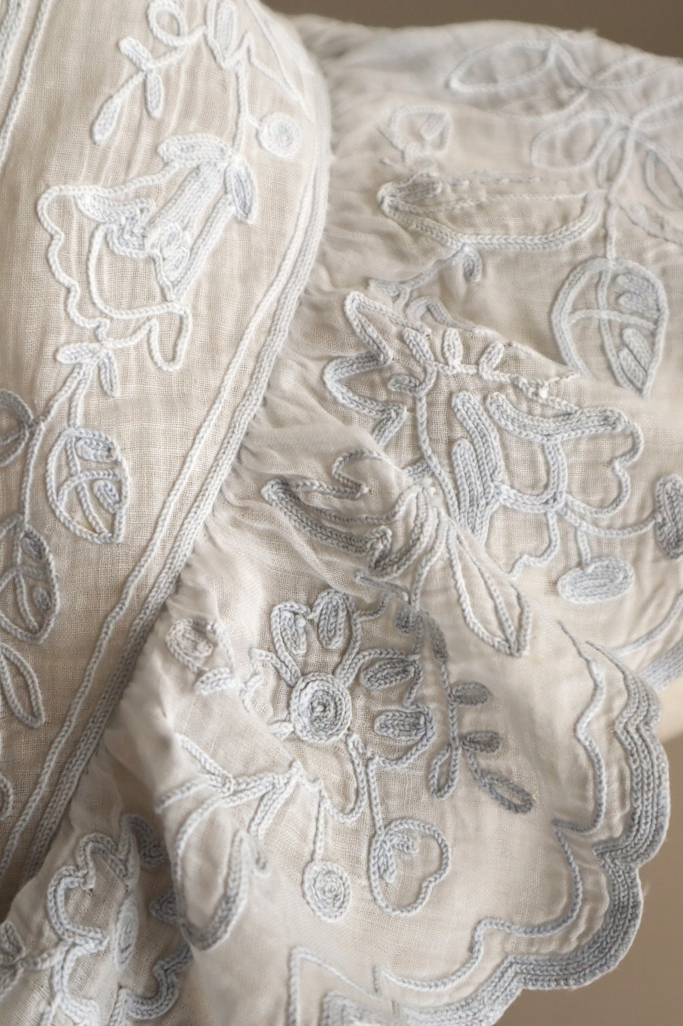 1900s French Cornely Tambour Embroidered Collar