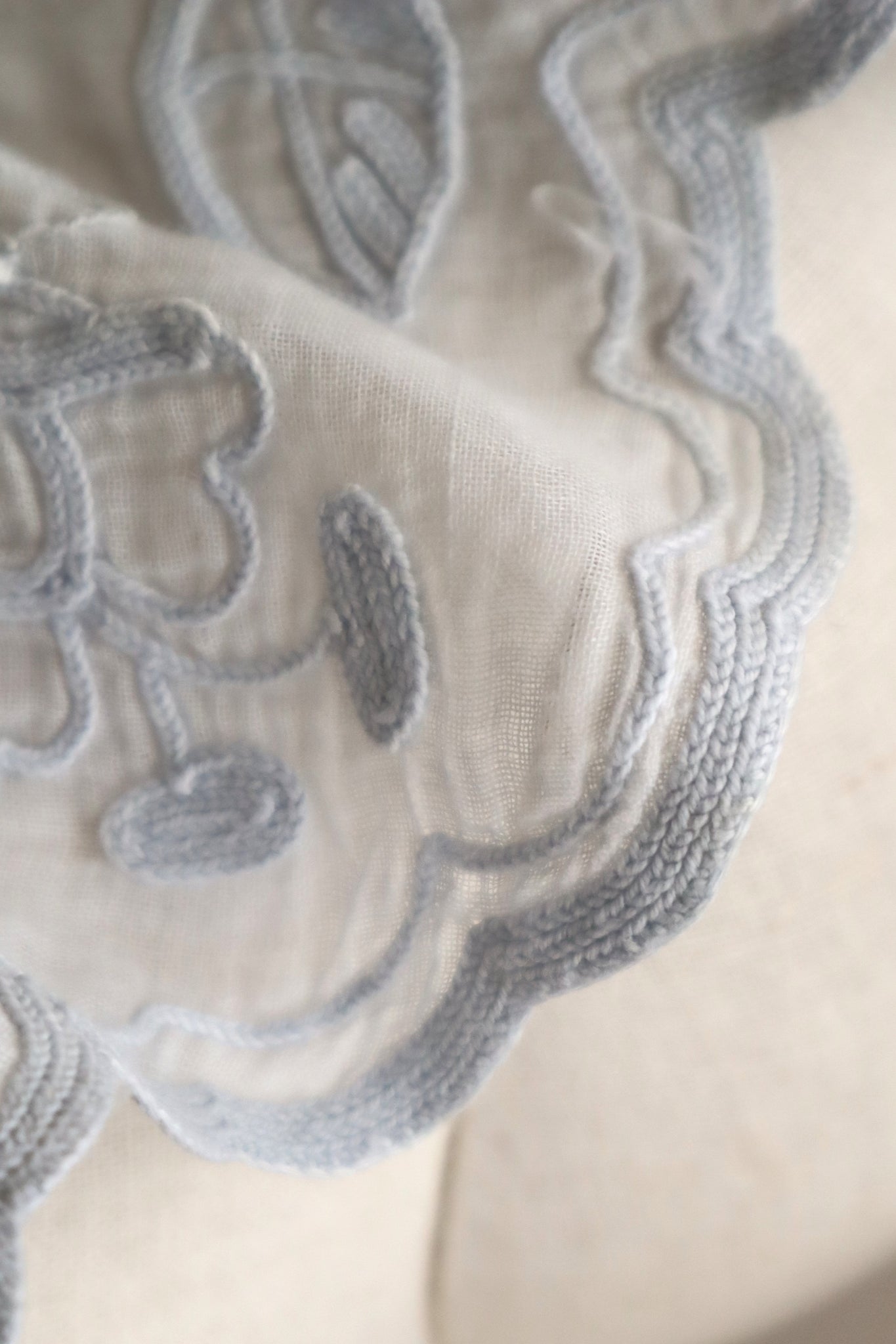 1900s French Cornely Tambour Embroidered Collar