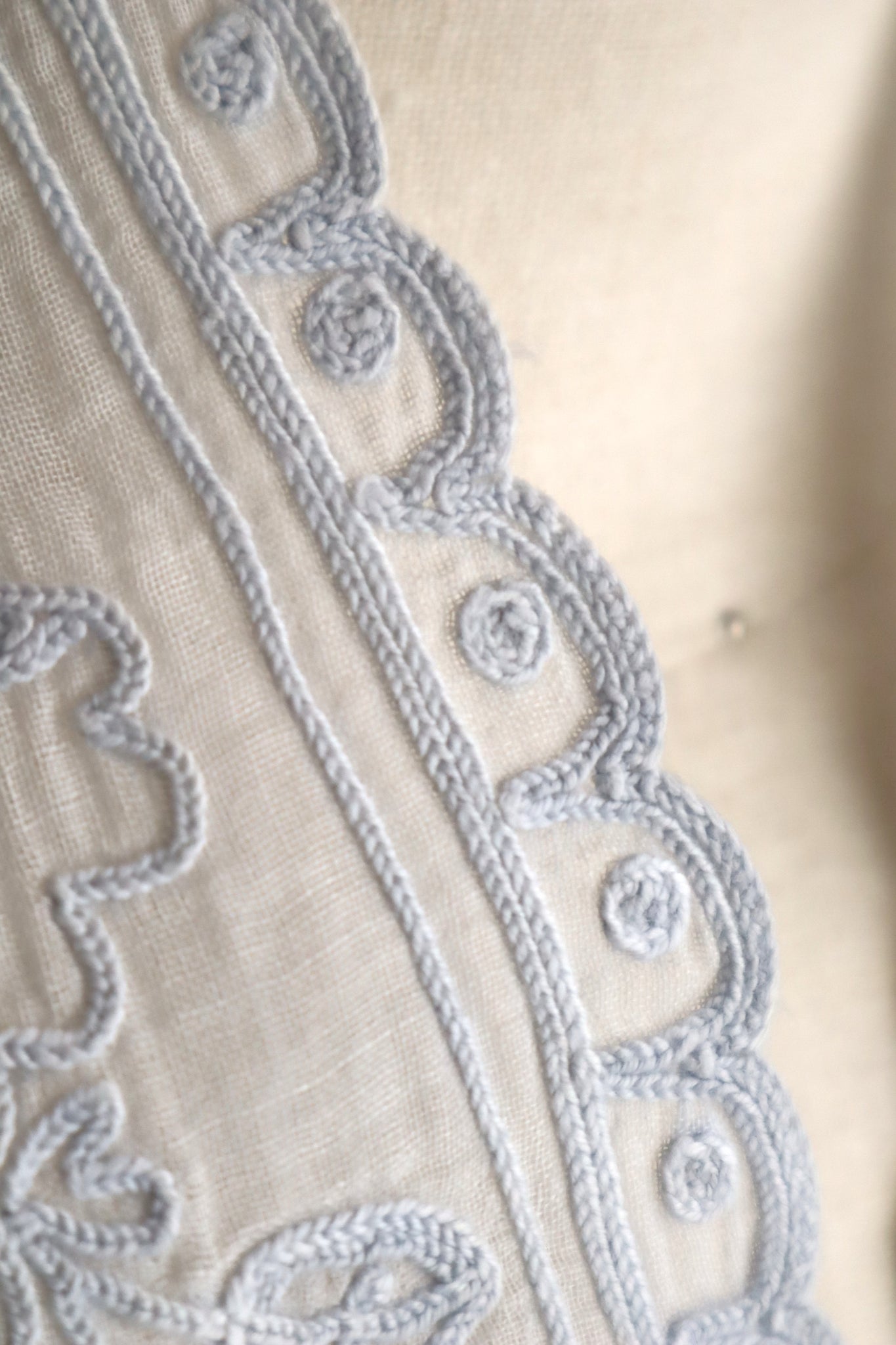 1900s French Cornely Tambour Embroidered Collar