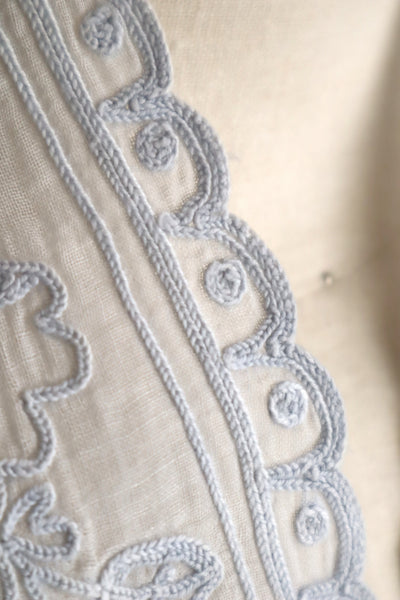 1900s French Cornely Tambour Embroidered Collar