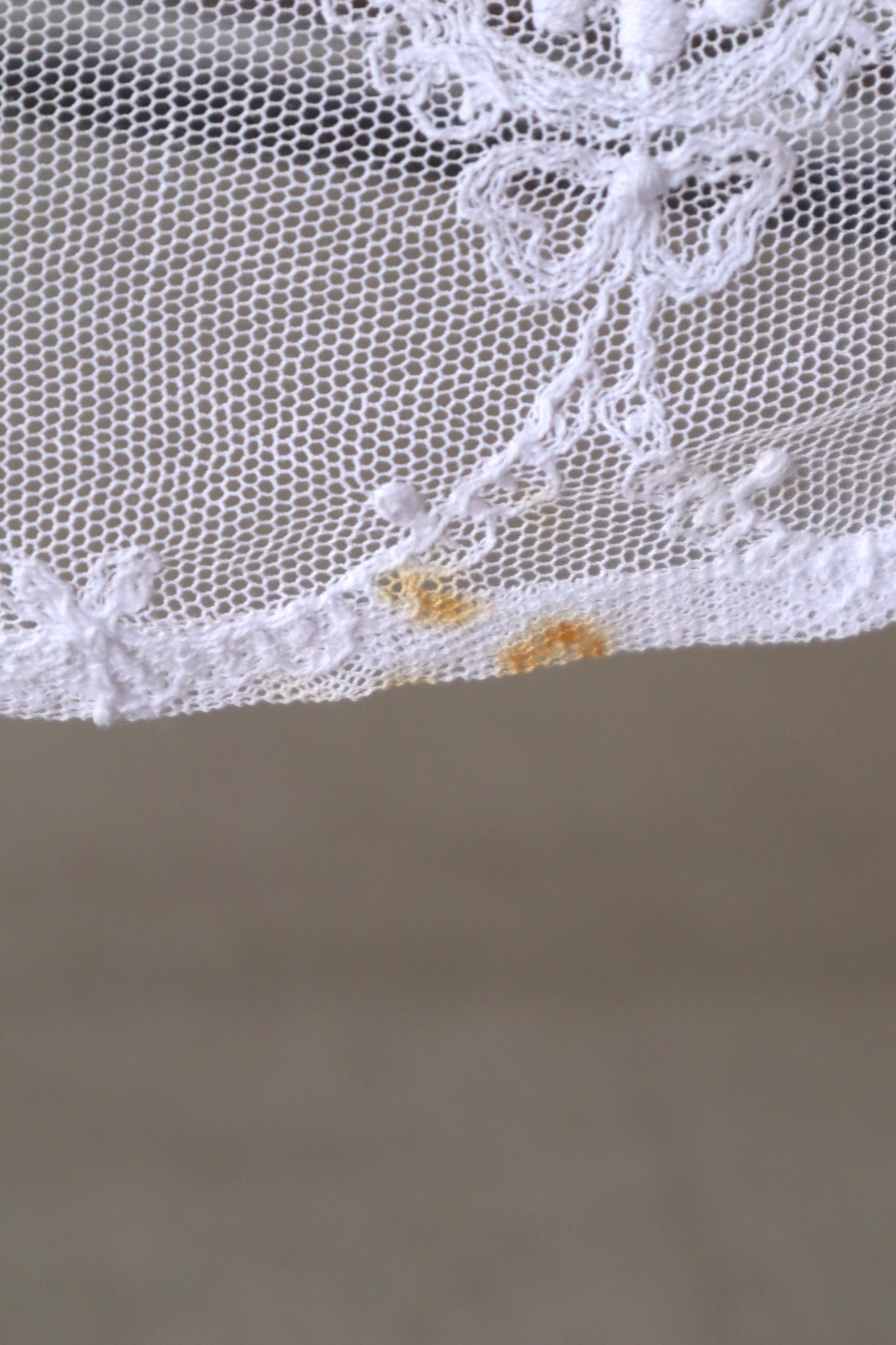 1910s French Tulle Lace Bed Cover