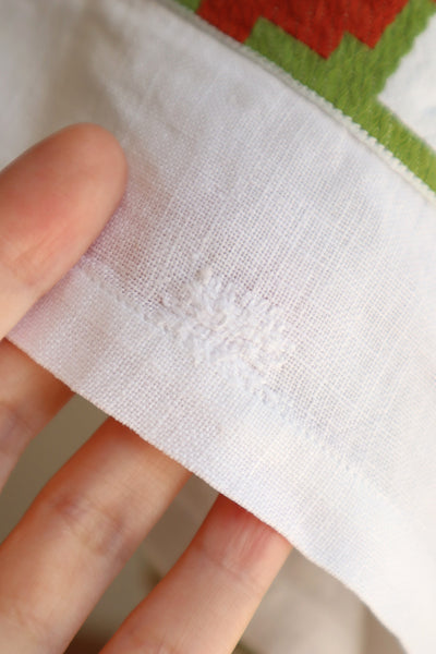 1950s White Linen Church Smock