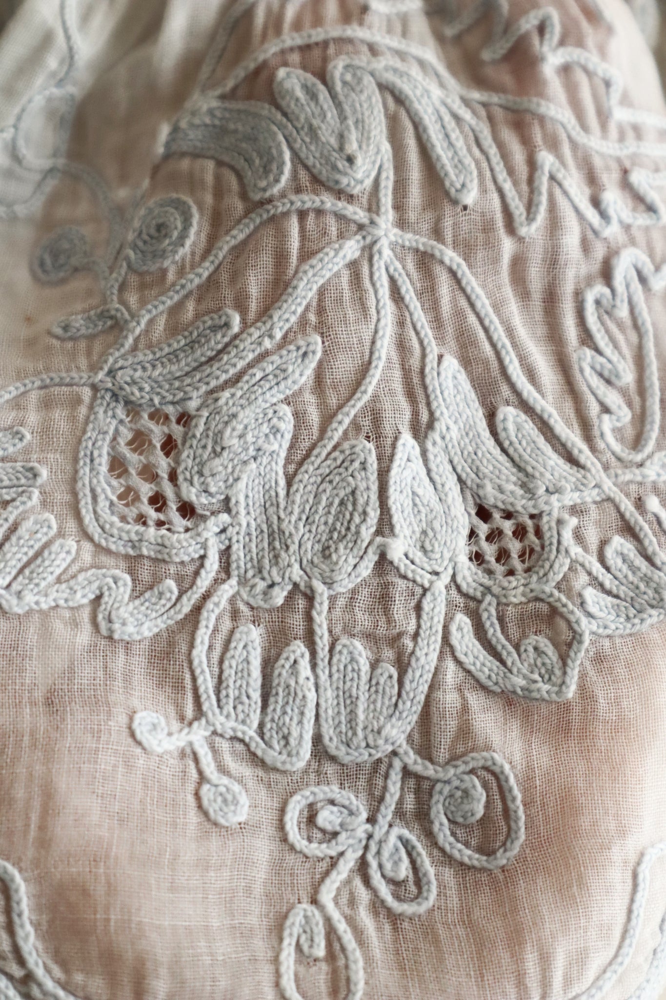 1900s French Cornely Tambour Embroidered Collar
