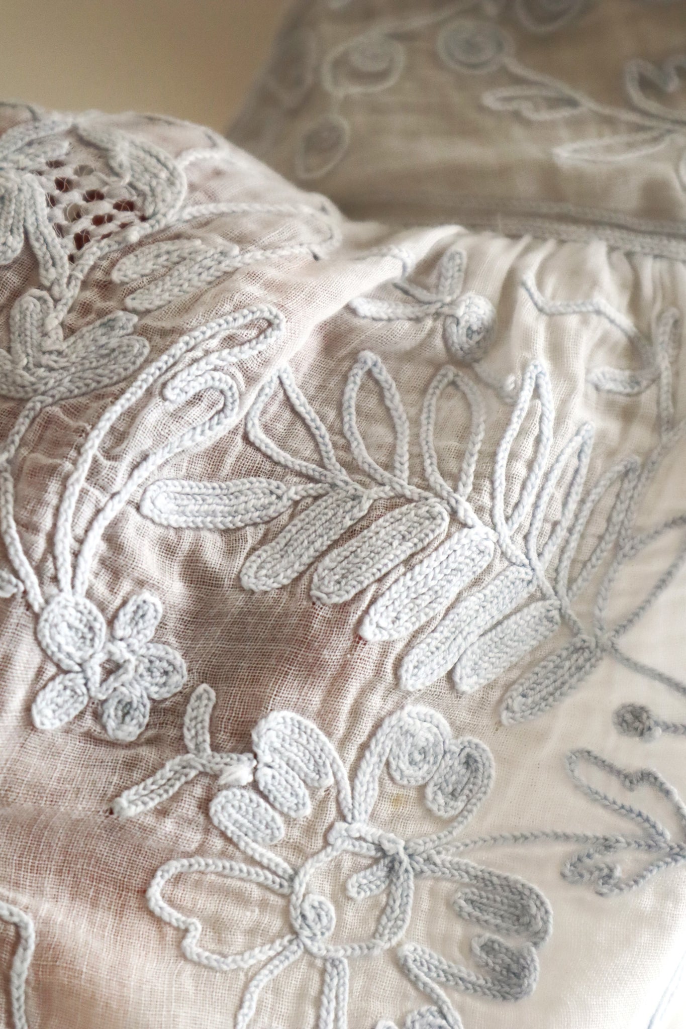 1900s French Cornely Tambour Embroidered Collar