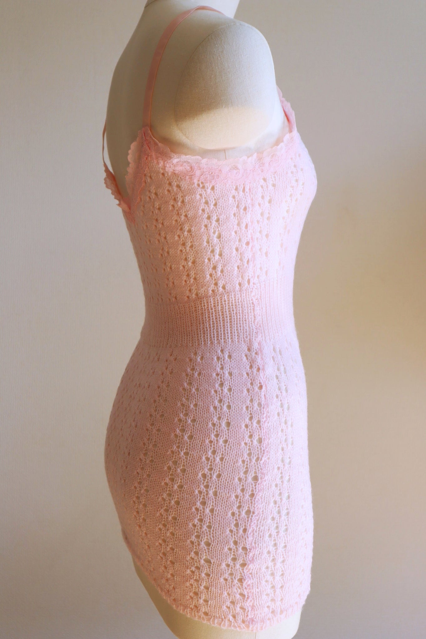 70s Deadstock Pink Knit Camisole