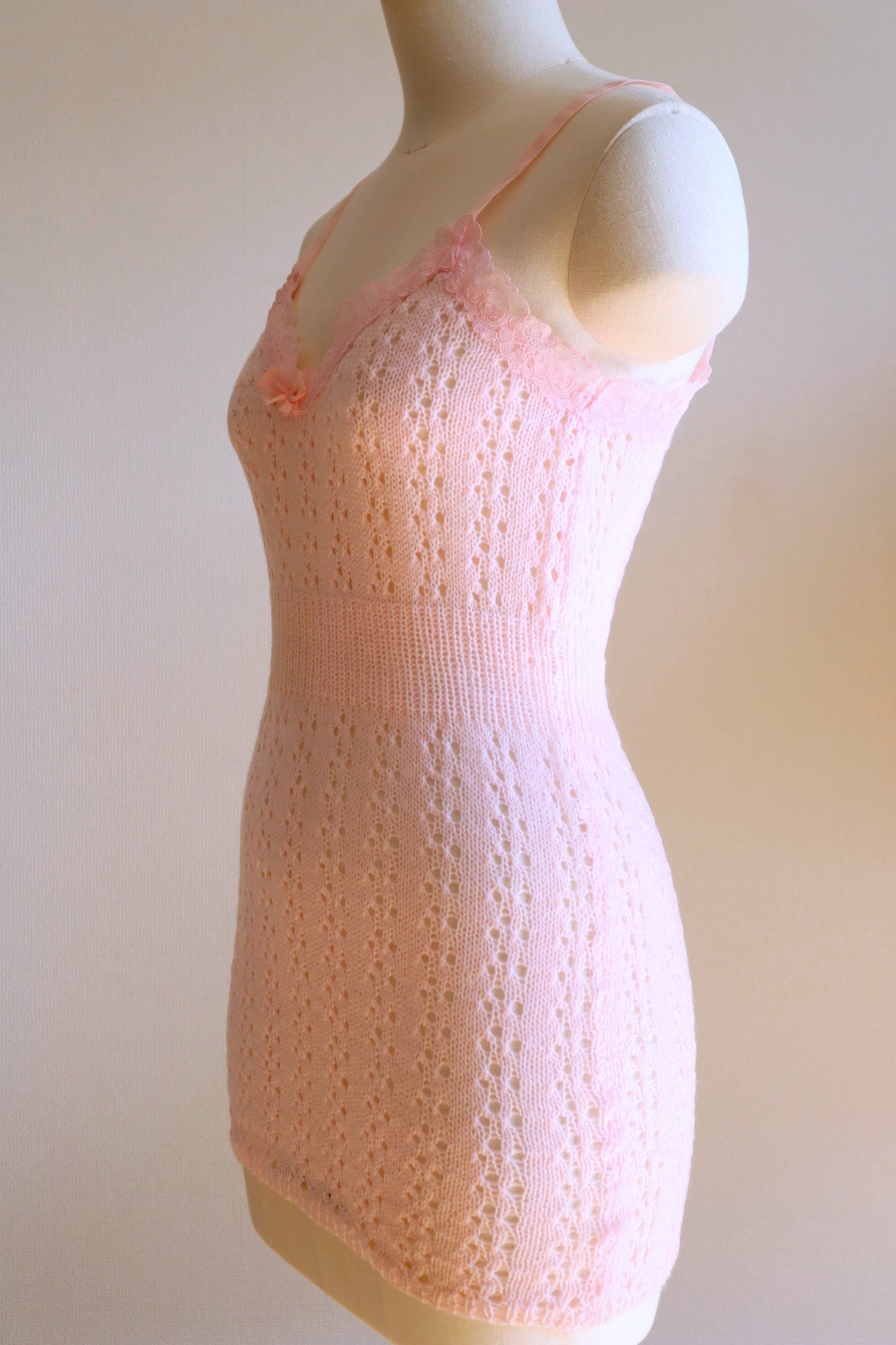 70s Deadstock Pink Knit Camisole