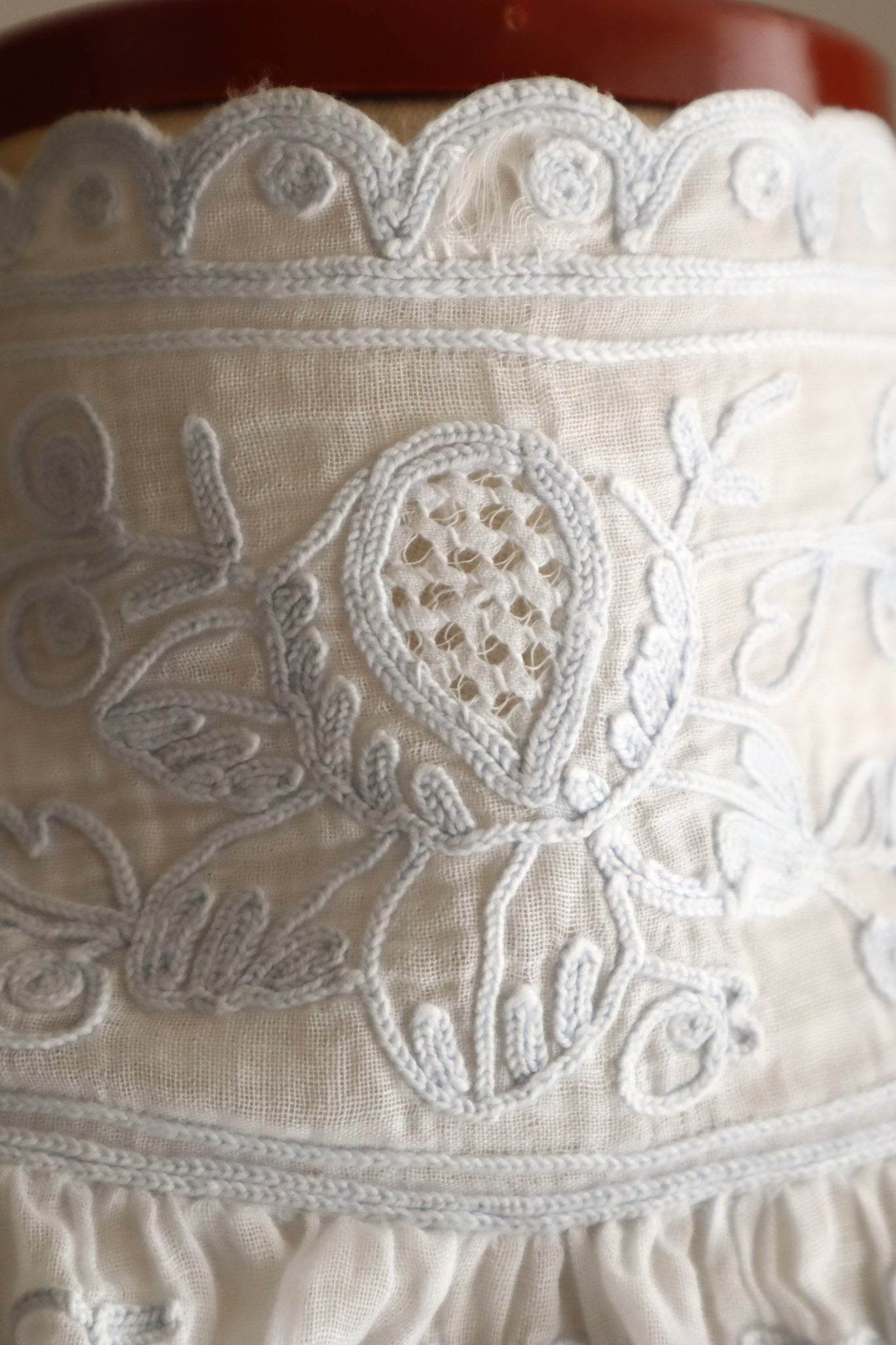 1900s French Cornely Tambour Embroidered Collar