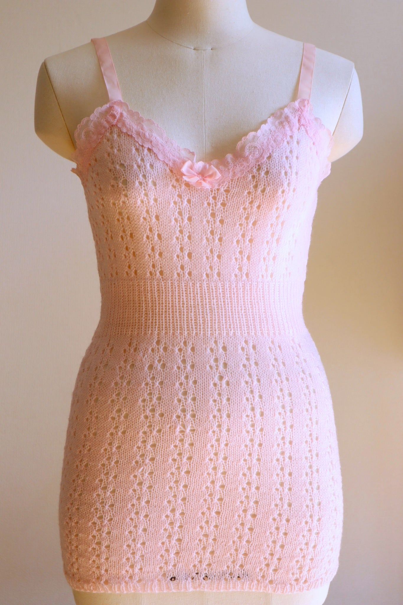70s Deadstock Pink Knit Camisole
