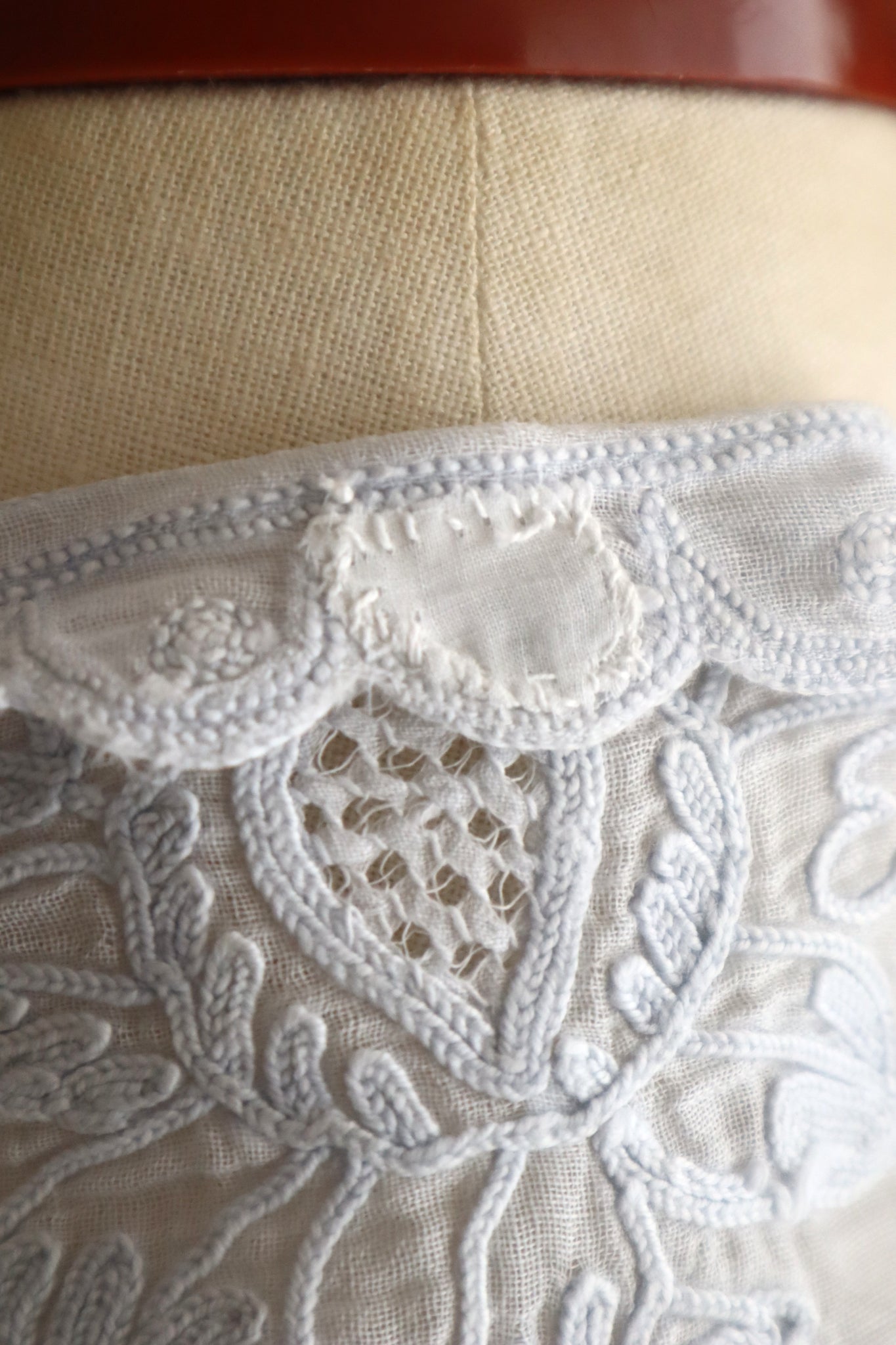 1900s French Cornely Tambour Embroidered Collar