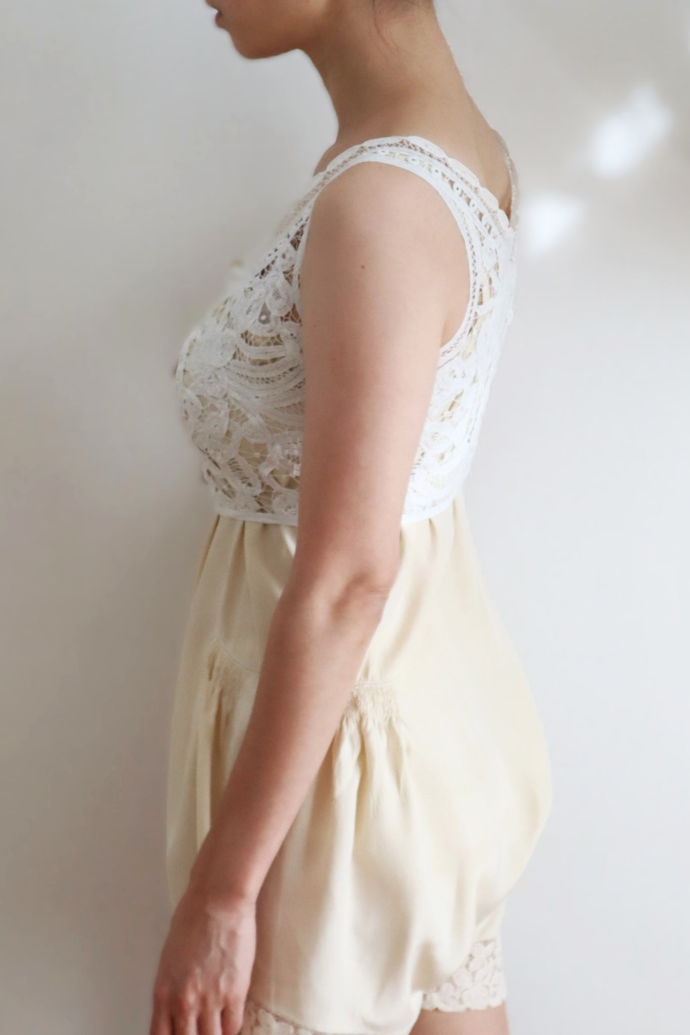 1900s French Batten Lace Corset Cover