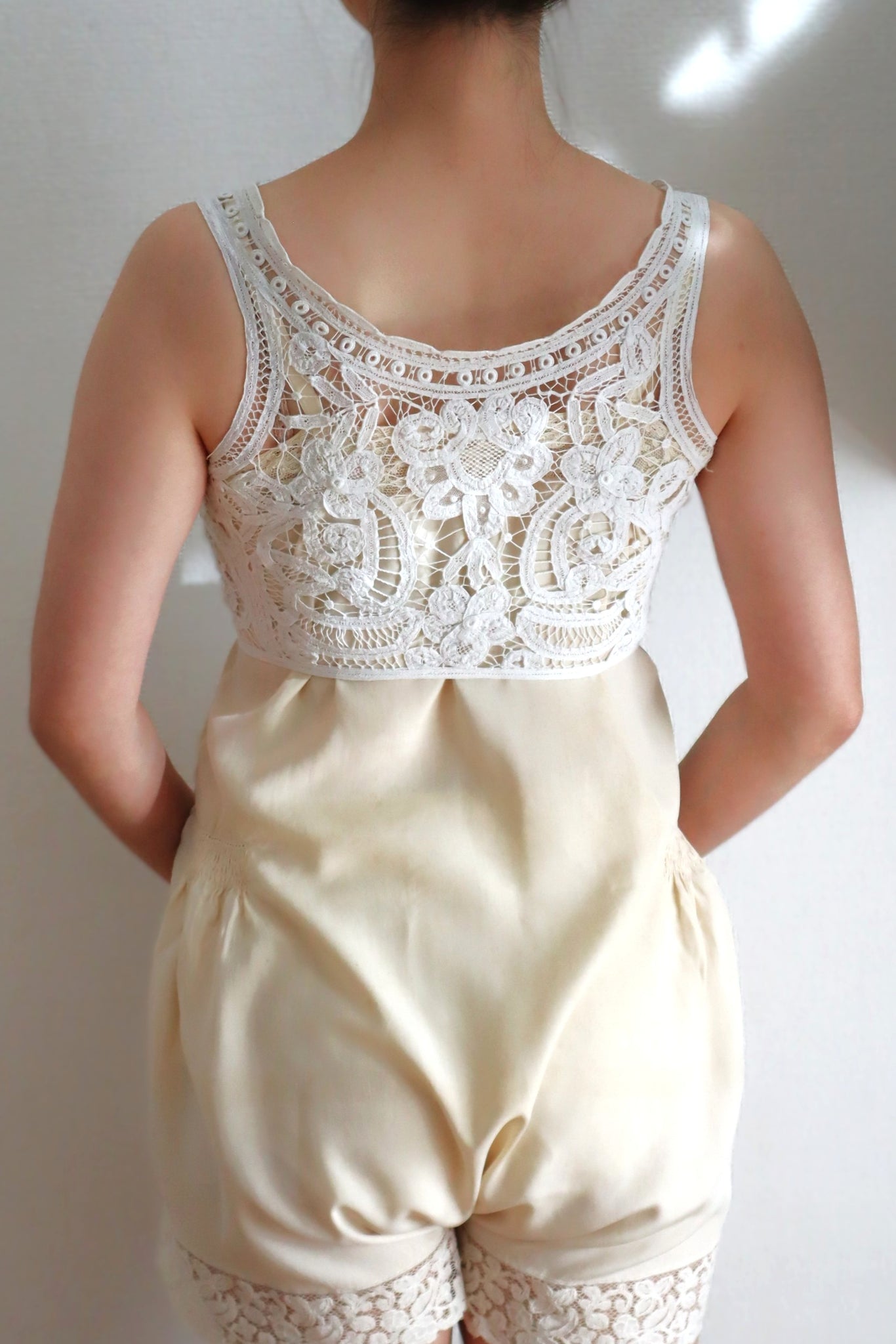 1900s French Batten Lace Corset Cover