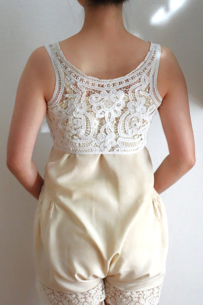 1900s French Batten Lace Corset Cover