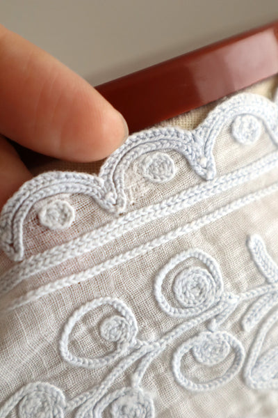 1900s French Cornely Tambour Embroidered Collar