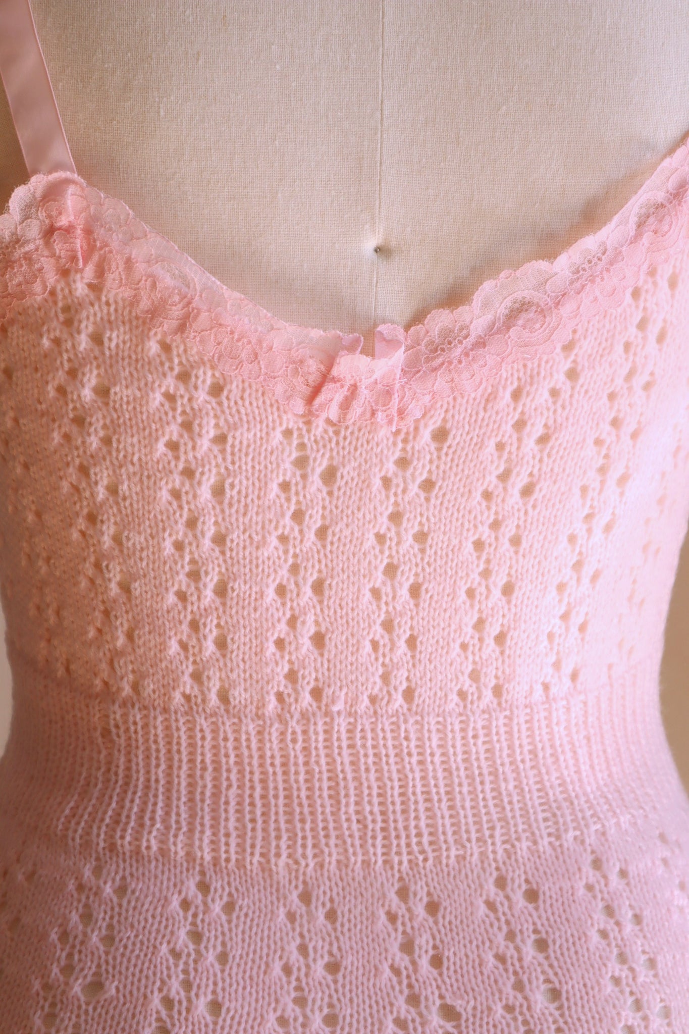 70s Deadstock Pink Knit Camisole