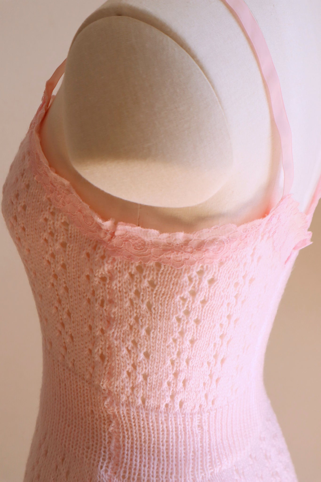 70s Deadstock Pink Knit Camisole