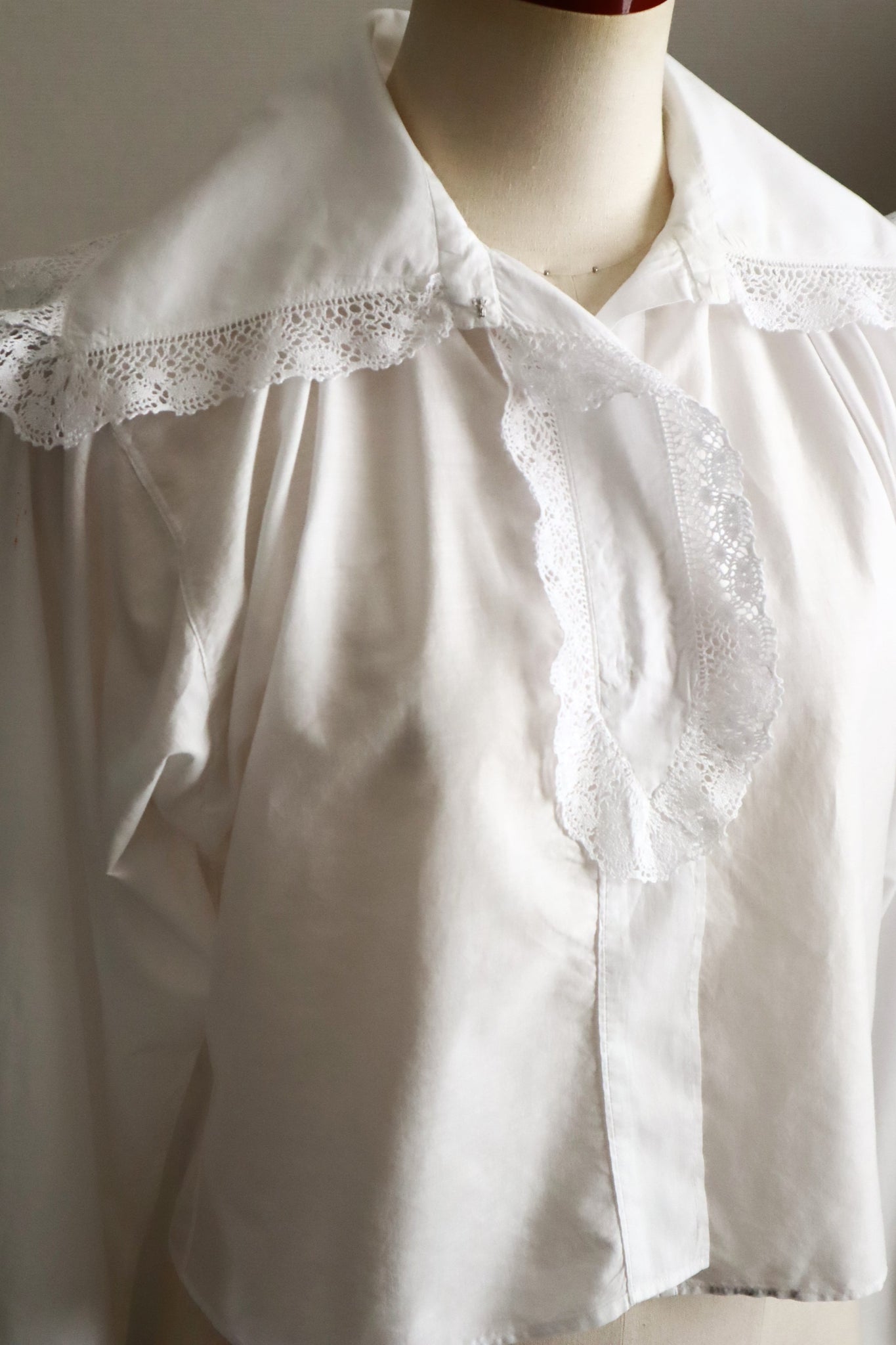 1900s French Cotton Day Blouse