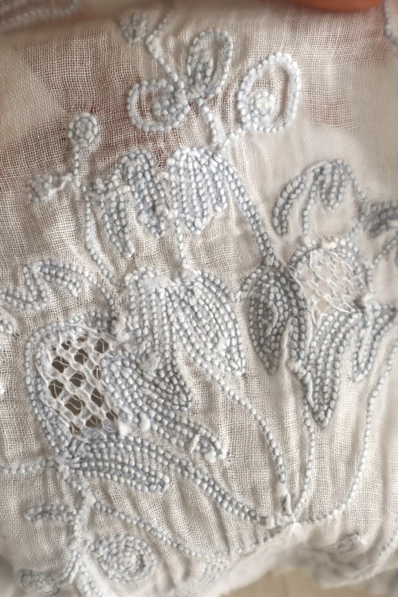 1900s French Cornely Tambour Embroidered Collar