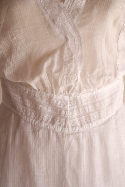 1900s Edwardian Pigeon Breast Cotton Day Dress