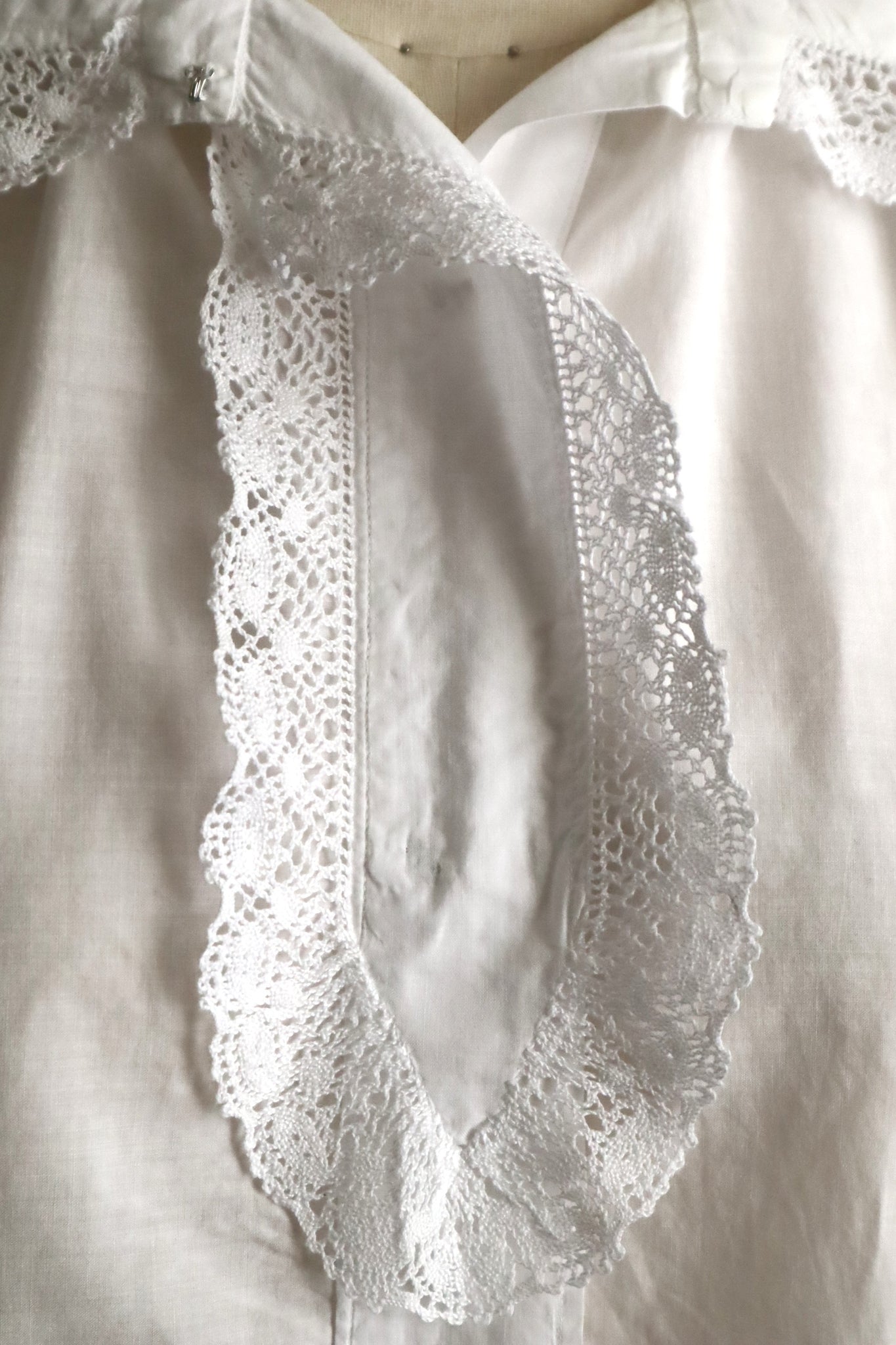 1900s French Cotton Day Blouse