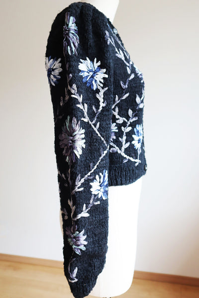 80s Wolkenstricker Navy Cotton Cardigan – makky