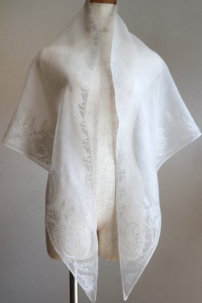 19th Tambour Embroidery Muslin Fitchu