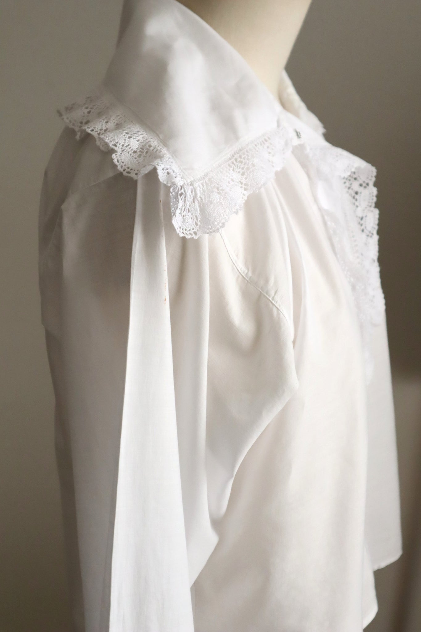 1900s French Cotton Day Blouse