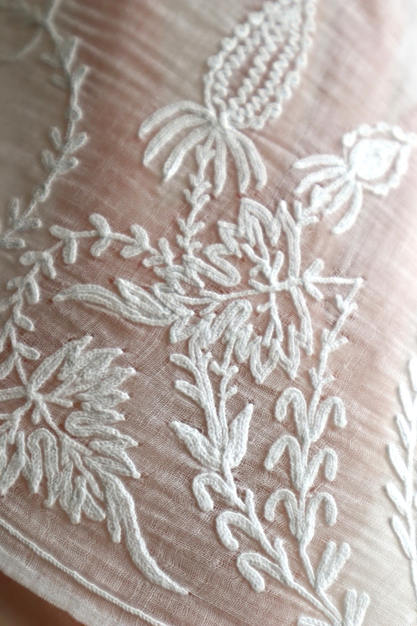 19th Tambour Embroidery Muslin Fitchu